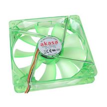Cooler Gabinete 12cm Akasa Acrilico c/ Led Verde - AK174CG-4GNS