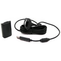 Bateria e Cabo - Microsoft Xbox 360 Play & Charge Kit - Preto - NUF-00001 / NUF-00002