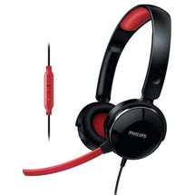 Fone de Ouvido (c/ mic) - 3,5mm - Philips PC Gaming Headset - Preto/Vermelho - SHG7210/10