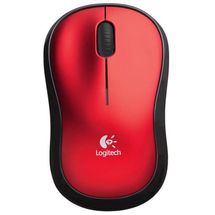 Mouse - Sem fio - Logitech Wireless M185 - Vermelho/Preto - 910-003635