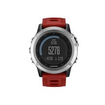 Relógio - Garmin Fenix 3 Sapphire GPS - Prata / Vermelho - 010-01338-21