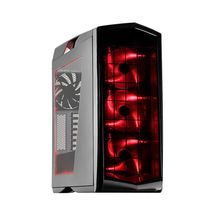 Gabinete ATX - Silverstone Primera Series PM01 - SST-PM01BR-W (Preto, c/ LED vermelho e c/ lateral de acrílico)