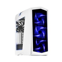 Gabinete ATX - Silverstone Primera Series PM01 - SST-PM01WA-W (Branco, c/ LED branco e azul e c/ lateral de acrílico)