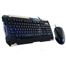 Teclado e Mouse - USB - Thermaltake Tt Sports Commander - Preto - KB-CMC-PLBLPB-01