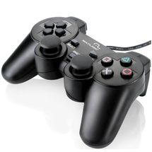 Gamepad - Multilaser Dualshock PS3 / PS2 / PC - Preto - JS071