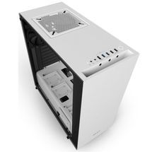 Gabinete ATX - NZXT S340 Elite (c/ vidro temperado) - Branco/Preto - CA-S340W-W2