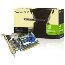 Placa de vídeo - NVIDIA GeForce GT 710 (1GB / PCI-E) - Galax - 71GGH4HXJ4FN