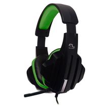 Fone de Ouvido (c/ mic) Gamer - 3,5mm - Multilaser - PH123 - Preto/Verde