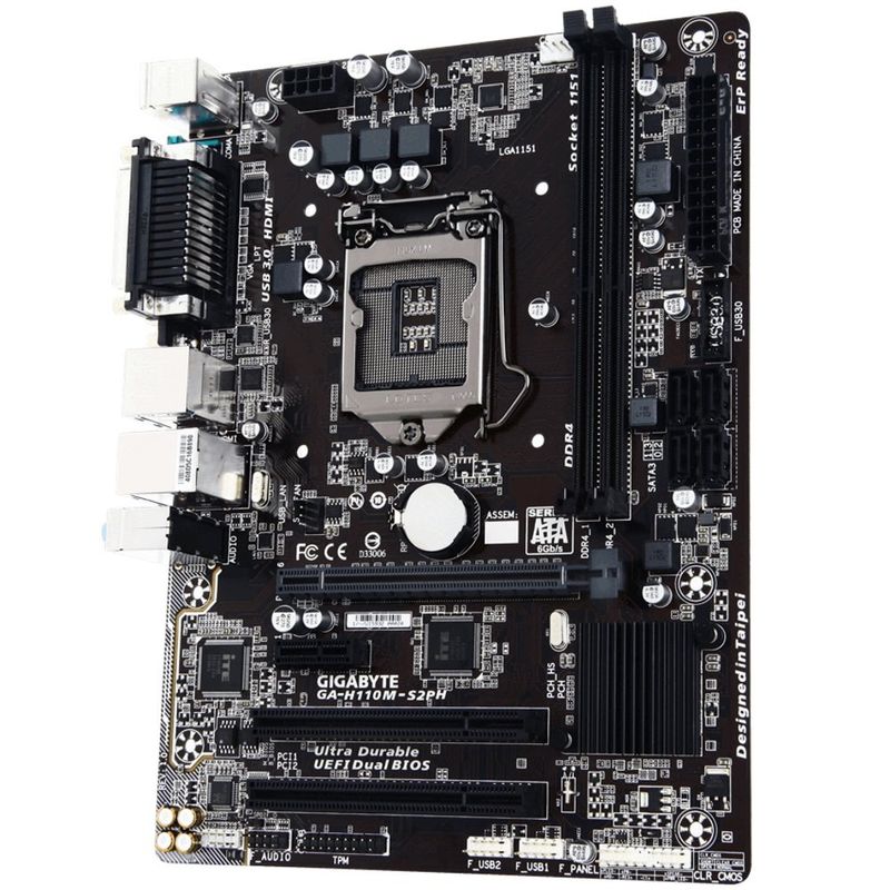 Placa mãe LGA 1151 - Gigabyte GA-H110M-S2PH DDR4 (Micro ATX) - Waz