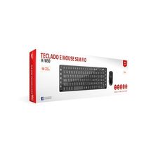 Teclado e Mouse - Sem fio - C3 Tech - Preto - K-W50BK