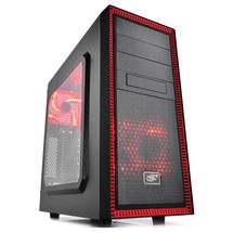 Gabinete ATX - Deepcool Tesseract SW-RD (c/ janela de acrílico) - Preto / Vermelho - DP-ATX-TSRBKRD