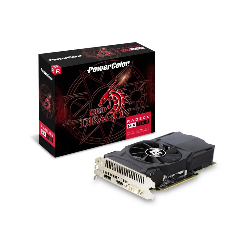 Placa de video AMD Radeon RX 560 4GB PCI E PowerColor Red Dragon AXRX 560 4GBD5 DHV2 OC Waz