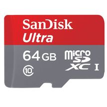 Cartão de memória - MicroSDXC-  64GB - Sandisk Ultra - SDSQUNC-064G-GN6MA