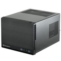Gabinete Mini ITX (HTPC) - Silverstone Sugo Series SG13 - SG13B-Q (Preto c/ frontal plástico)