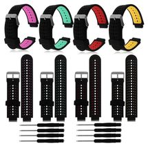 Pulseira p/ Garmin Forerunner 220/230/235/620/630 - Silicone - Kit com 4 peças coloridas