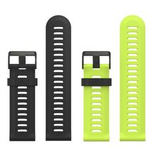 Pulseira p/ Garmin Fenix 3 - Silicone - Kit com 2 peças coloridas (preta e verde)