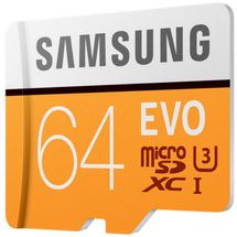 Cartão de memória microSDHC 64GB Samsung EVO (Classe 10, UHS-I, c/ Adaptador) - MB-MP64GA/AM
