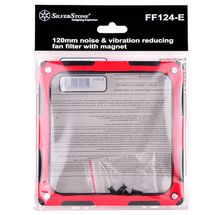 Filtro para Ventoinha de 12cm - Silverstone Magnetized Fan Filter Silent - Preto/Vermelho - SST-FF124BR-E