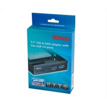 Conversor de Baia 3.5pol > HD/SSD 2.5pol com 2 portas USB 3.0 - Akasa - AK-HDA-06BKV2