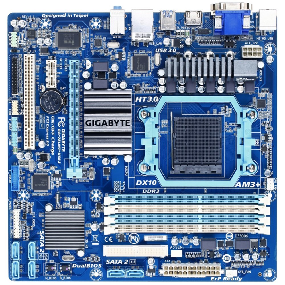 Placa mãe AM3+ Gigabyte GA-78LMT-USB3 (Micro-ATX) Waz