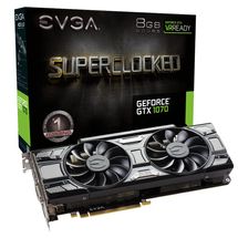 Placa de vídeo - NVIDIA GeForce GTX 1070 (8GB / PCI-E) - EVGA SC Gaming ACX3.0 Black Edition - 08G-P4-5173-KR