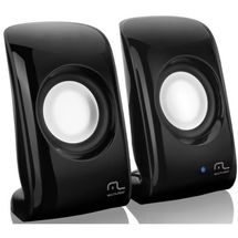 Caixa de Som - 2.0 - Multilaser Mini Slim - Preta - SP131
