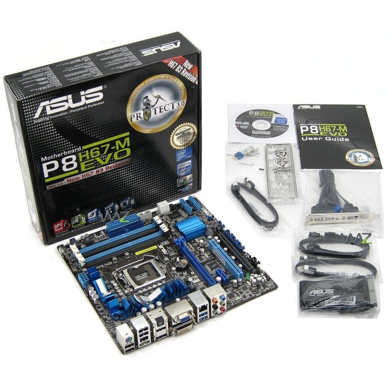 Especificações ASUS P8H67-M EVO motherboard Intel® H67 LGA