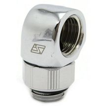 Conexão - 2x G1/4 - 90º - Swiftech - 90D-SWV-G1-4-MFA-CHR - Cromada