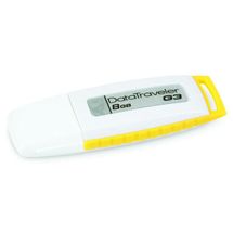 Pendrive USB2.0   8GB Kingston DataTraveler G3 - Branco/Amarelo - DTIG3/8GB