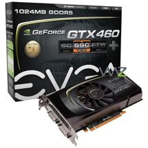 Placa de vídeo PCI-E NVIDIA GTX 460 1GB/256bits Evga SSC+ (w/ Backplate) - 01G-P3-1380-KR
