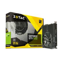 Placa de vídeo - NVIDIA GeForce GTX 1050 (2GB / PCI-E) - Zotac Mini - ZT-P10500A- 10L