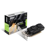 Placa de vídeo - NVIDIA GeForce GTX 1050 TI (4GB / PCI-E) - MSI Low Profile - GTX 1050 TI 4GT LP