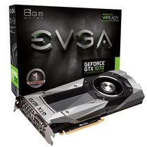 Placa de vídeo - NVIDIA GeForce GTX 1070 (8GB / PCI-E) - EVGA Founders Edition - 08G-P4-6170-KR