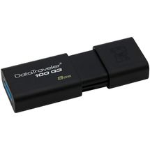 Pendrive USB 3.0 - 8GB - Kingston DataTraveler 100 G3 - Preto - DT100G3/8GB