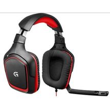 Fone de Ouvido (c/ mic) - 3,5mm - Logitech Stereo Gaming Headset G230 - Preto/Vermelho - 981-000541