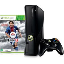 Video game - Microsoft Xbox 360 S + Game Fifa 13 (4GB / NTSC) - Preto - R7G-00017