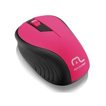Mouse - Sem fio - Multilaser - MO214 - Preto/Rosa