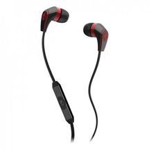 Fone de Ouvido - Skullcandy 50/50  com microfone Preto e Vermelho - S2FFCM-034