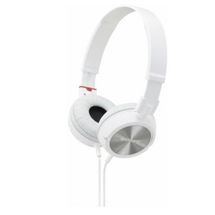 Fone de Ouvido - 3,5mm - Sony MDR-ZX300/WQ - Branco-  Monitor Headphones