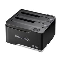Doca 2.5pol/3.5pol - SATA > USB3.0 - Akasa DuoDock X Dual - Preto - AK-DK05U3-BK