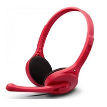 Fone de Ouvido (c/ mic) - 3,5mm - Edifier K550 Comunicator Headphone - Vermelho