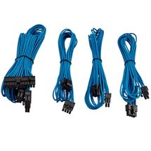 Kit de cabos p/ fonte - Corsair Premium Sleeved Starter Pack Type 4 - Azul - CP-8920147