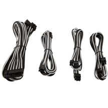 Kit de cabos p/ fonte - Corsair Premium Sleeved Starter Pack Type 4 - Branco / Preto - CP-8920149