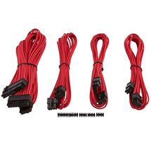 Kit de cabos p/ fonte - Corsair Premium Sleeved Starter Pack Type 4 - Vermelho - CP-8920145