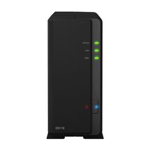 NAS Synology Diskstation 1 baia DS118 (Realtek RTD1296, 1GB DDR4, 1x 1GbE LAN, 2x USB 3.2, sem discos)