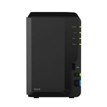 NAS Synology Diskstation 2 baias DS218 (Realtek RTD1296, 2GB DDR4, 1x 1GbE LAN, 2x USB 3.2, sem discos)