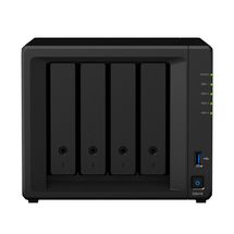 NAS Synology Diskstation 4 baias DS418 (Realtek RTD1296, 2GB DDR4, 2x 1GbE LAN, 2x USB 3.2, sem discos)