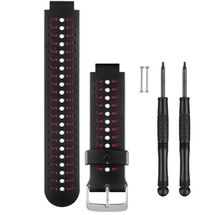 Pulseira p/ Garmin Forerunner 230 / 235 / 630 / 735XT - 010-11251-90 (Preta/Vermelha) (Original Garmin)