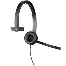 Fone de Ouvido (c/ mic) - USB - Logitech Headset H570e Mono - Preto - 981-000570