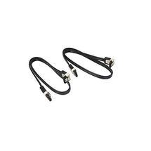 Cabo SATA (Dados) - 50cm c/ trava ASUS - Preto e Branco (pack com 2) - P/N 14001-00630600
